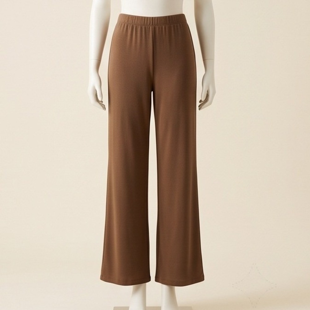 Chico's Travelers 2R Quinn Pant Chestnut Brown Wide Leg Regular NWT